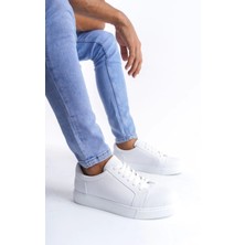 Aradım Taradım SLW165 Elite Cilt Erkek Günlük Sneaker Ayakkabı Bt Beyaz