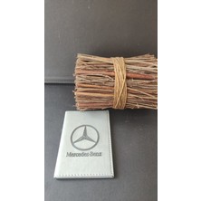 Efe Deri Mercedes Dikişli Araç Ruhsat Kılıfı Kabı Oto Ruhsatlık Araba Ruhsat Koruyucu