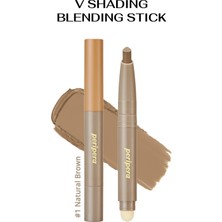 Pratik Uygulanan Çift Taraflı Kontür Stick PERIPERA V Shading Blending Stick (001 Natural Brown)