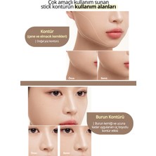 Pratik Uygulanan Çift Taraflı Kontür Stick PERIPERA V Shading Blending Stick (001 Natural Brown)