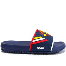 Calx Manchester Lacivert Sarı Kırmızı Anatomik Comfort Terlik