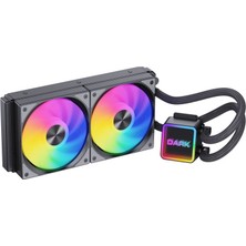 Dark Freezer W246 2025 Edition 240mm 2x12cm FRGB LED Fan + Pompa, 250W TDP, LGA1700 - AMD5 Uyumlu Sıvı Soğutma Sistemi (DKCCW246)