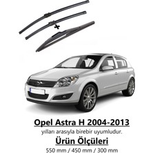 Inwells Opel Astra H 2004-2013 Ön ve Arka Aerodinamik Silecek Takımı