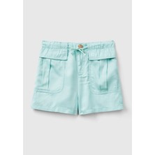 United Colors Of Benetton Kız Çocuk Mavi Şort Model Kodu: 224P4SEXC902W