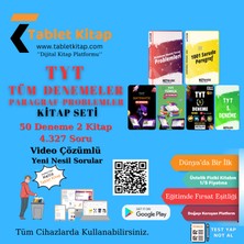 Tablet Kitap Tyt Tüm Denemeler Paragraf-Problemler Video Çözümlü Online Deneme Seti 4.327 Soru