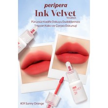 Yüksek Pigmentli, Kadife Görünümlü, Gün Boyu Kalıcı Tint PERIPERA Ink Velvet (39 Sunny Orange)