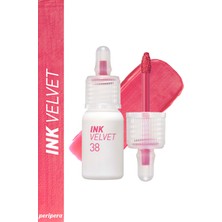 Yüksek Pigmentli, Kadife Görünümlü, Gün Boyu Kalıcı Tint PERIPERA Ink Velvet (38 Bright Pink)