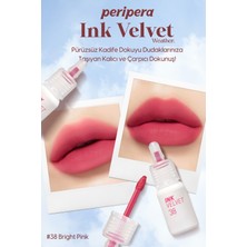 Yüksek Pigmentli, Kadife Görünümlü, Gün Boyu Kalıcı Tint PERIPERA Ink Velvet (38 Bright Pink)