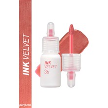 Yüksek Pigmentli, Kadife Görünümlü, Gün Boyu Kalıcı Tint PERIPERA Ink Velvet (36 Active Coral)