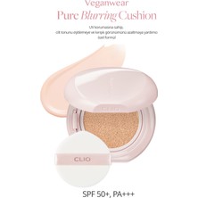 Blur Efekti Veren Vegan Cushion CLIO Veganwear Pure Blurring Cushion+Refill SPF50+ PA+++(2 Lingerie)