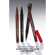 Sünger Uçlu, Suya Dayanıklı Kalem Eyeliner CLIO Superproof Pen Liner Kill Brown (03 Cacao Brown)