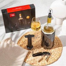 Vacu Vin Şarap Seti Premium (4 Parça) Hediye Kutulu