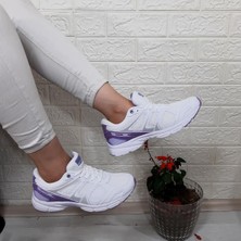 Kinetix Arıon Beyaz-Mor Renk Fuspetli Athletic Koşu Spor Ayakkabı