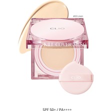 Yoğun Nem ve Işıltı Veren Cushion CLIO Kill Cover Mesh Glow Cushion+Refill Spf50+PA++++ (3 Linen)