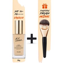 Yoğun Işıltılı&Kapatıcı Fondöten Fırça Set CLIO Kill Cover Glow Foundation Spf50+PA++++ 3.5/Vanilla