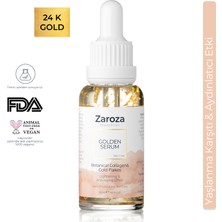 Zaroza Yaşlanma Karşıtı Collagen & Niacinamide & 24K Altın Yapraklı Serum 30 ml