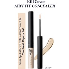 Hafif Formüllü, Uzun Süre Kalıcı Kapatıcı CLIO Kill Cover Airy-Fit Concealer (2.5 Ivory)