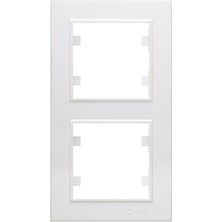 Makel Çerçeve Ikili Dikey Beyaz Karea