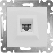 Makel Nümeris Telefon Prizi Çerçevesiz Defne Beyaz