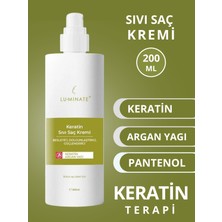 Luminate Saç Kremi Keratin Ve Argan Yağı Düzleştirici Kolay Tarama Spreyi Isı Koruyucu Hızlı Saç Uzatma Sütü