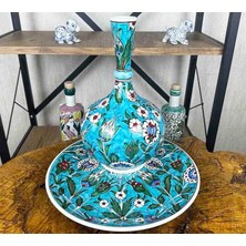 Yeni Iş - Terfi Hediyesi Vip Iznik Çini Vazo Tabak Seti