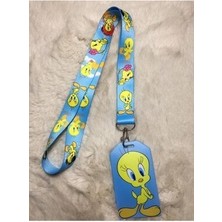 Tweety Mavi Boyun Askısı ve Dik Kartlık