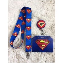 Süpermen Boyun Askısı Yoyo ve Kartlık Set