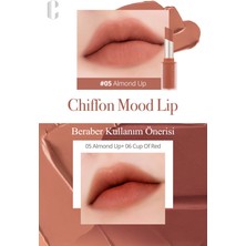 Yumuşak Dokulu, Hafif Mat Görünüm Sunan Ruj CLIO Chiffon Mood Lip (05 Almond Up)