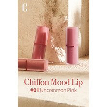 Yumuşak Dokulu, Hafif Mat Görünüm Sunan Ruj CLIO Chiffon Mood Lip (01 Uncommon Pink)