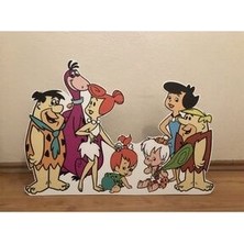 Okart Tasarım Taş Devri Ailesi Masaönü Ayaklı Pano