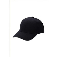 Siyah Spor Şapka Unisex Arkası Cırtlı Ayarlanabilir