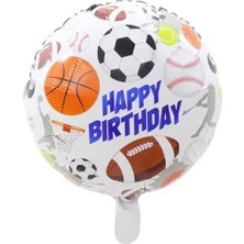 Parti Dükkanım Spor Futbol Basketbol Voleybol Folyo Balon (45 Cm)