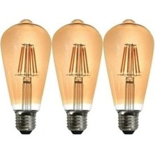 Dekoratif Armut Rustik Ampul 3'lu Paket CT-4284 6W