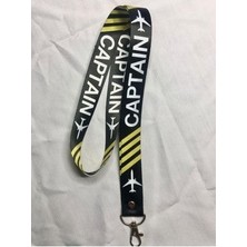Kaptan-Captain-Hava Yolları Temalı Boyun Askı Ipi