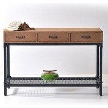 Ahşap Sokağı Cortina Metal Ayaklı Ahşap Dresuar