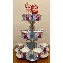Okart Tasarım Elsa Cupcake Standı ve 10 Adet Cupcake Sargısı