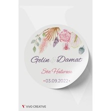 Vivo Creative Yapışkanlı Etiket - Söz Düğün Nişan (3X3CM) - 50 Adet