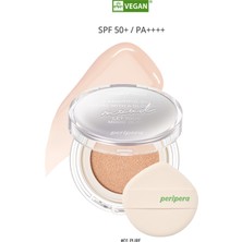 Doğal Işıltı Sağlayan Vegan Cushion PERIPERA Mood Vegan Glow Cushion SPF50+ PA++++ (1 Pure)