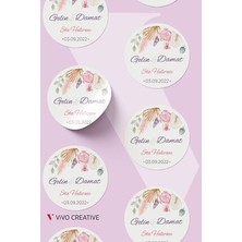 Vivo Creative Yapışkanlı Etiket - Söz Düğün Nişan (3X3CM) - 50 Adet