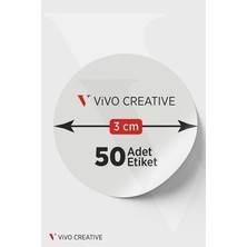 Vivo Creative Yapışkanlı Etiket - Söz Düğün Nişan (3X3CM) - 50 Adet