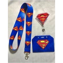Süperman Boyun Askısı Yoyo ve Yan Kartlık Set