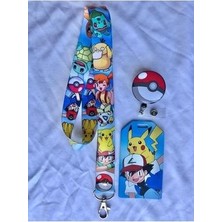 Pokemon Boyun Askısı Yoyo ve Kartlık Set