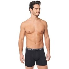 Erkek Siyah 6'lı Yıldızı Likralı Pamuklu Boxer 0060