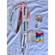 Ünlü Felsefeciler Boyun Askısı Yoyo ve Yan Kartlık Set