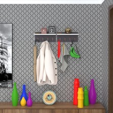 Kenzlife elbise askılığı karayemiş2 gri 26*076*12 vestiyer portmanto askı askılık 8 adet askı