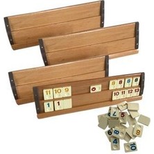 Ağaç Mini Okey Takımı (Melamin Taşlı) + 1 Adet Iskambil Kağıdı Hediyeli