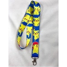 Pokemon Pikachu Halleri Mavi Boyun Askısı