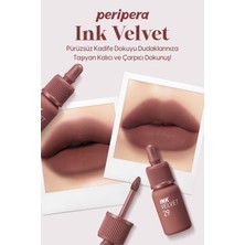 Yüksek Pigmentli, Kadife Görünümlü, Gün Boyu Kalıcı Tint PERIPERA Ink Velvet (29 Cocoa Nude)