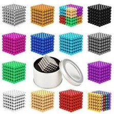 Neo Cube Renkli Manyetik Mıknatıs Toplar 5mm 216 Adet Küp