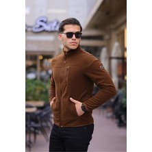 Erkek Fermuarlı Polar Kışlık Polar Anti-Pilling